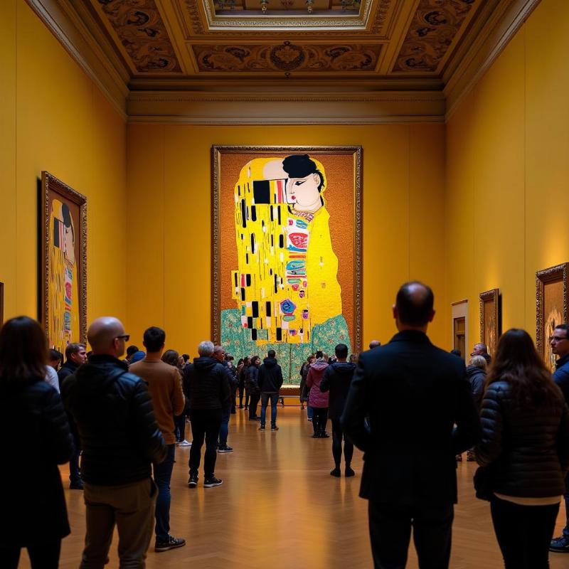 Le Baiser de Klimt exposé au musée du Belvédère à Vienne, une icône de l’art moderniste autrichien